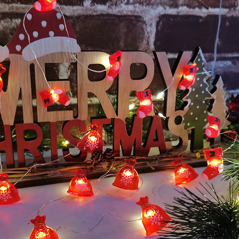 Copper wire light-Christmas gift bag