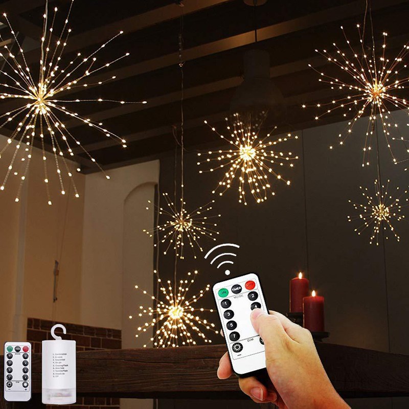 Firework copper wire LED light
