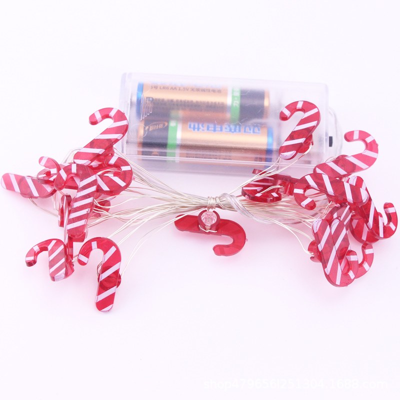 2AA Christmas series copper wire light-candy cane