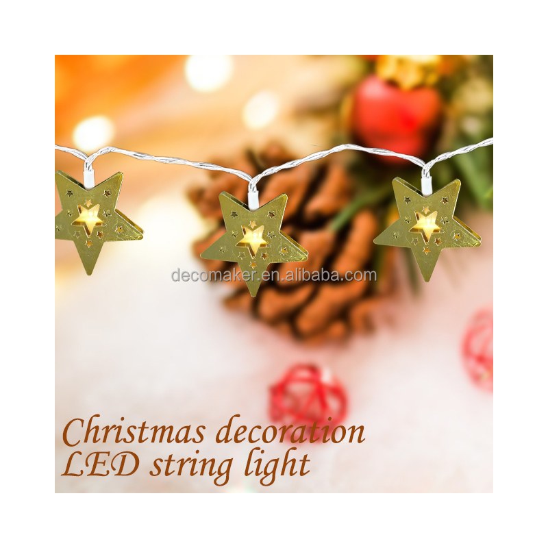 Christmas string lights-star