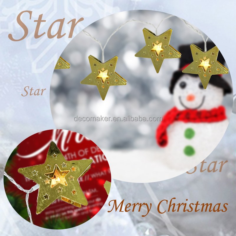 Christmas string lights-star
