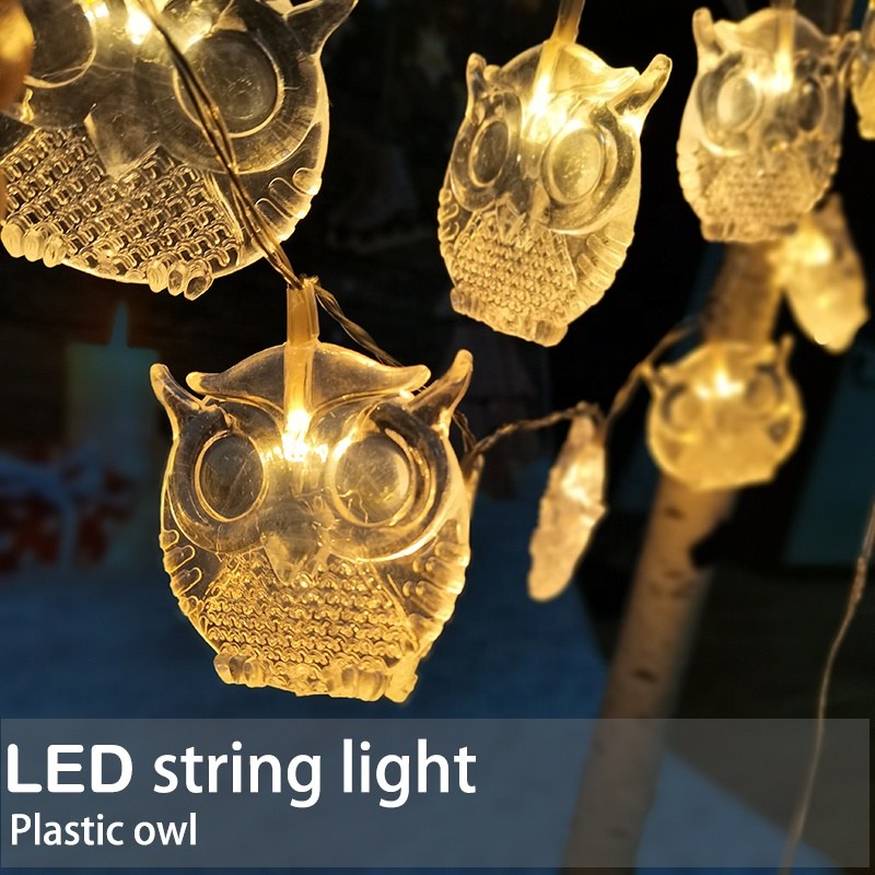 Christmas string lights-plastic owl