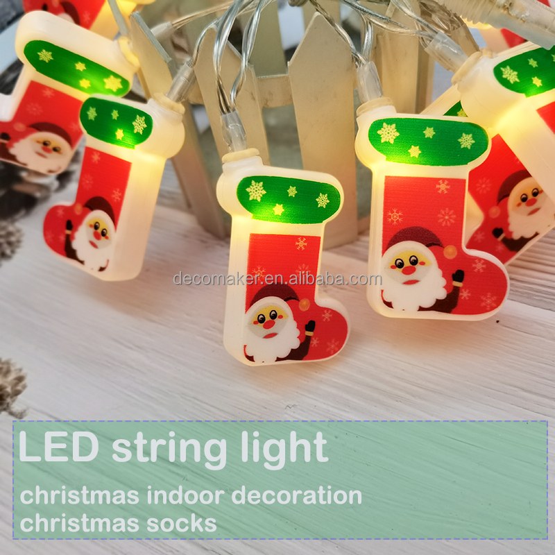 Christmas string lights-christmas socks