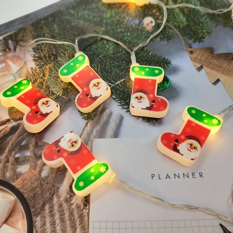 Christmas string lights-christmas socks