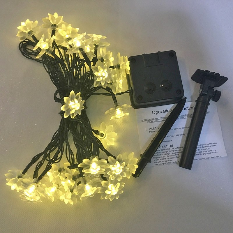 B LED string light-Lotus flower-Solar