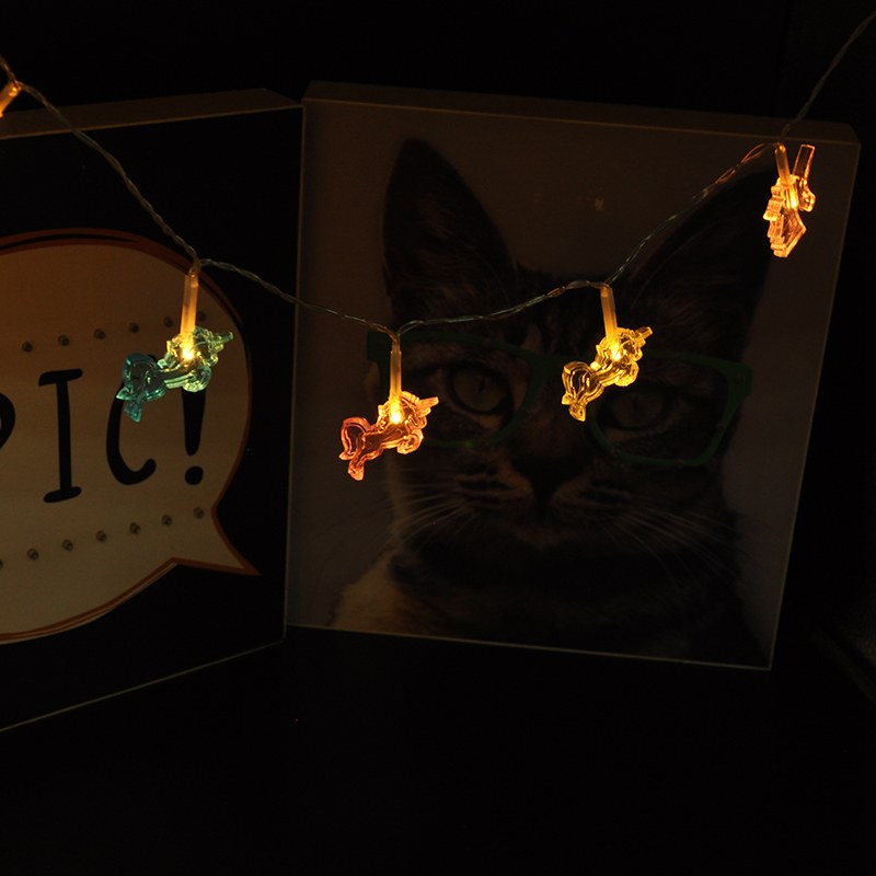 christmas unicorn shape decorative string light for holiday party