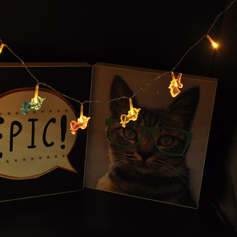 christmas unicorn shape decorative string light for holiday party