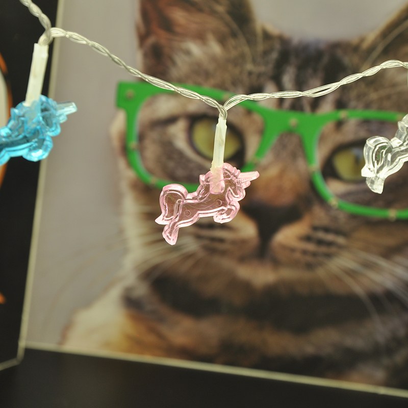 christmas unicorn shape decorative string light for holiday party