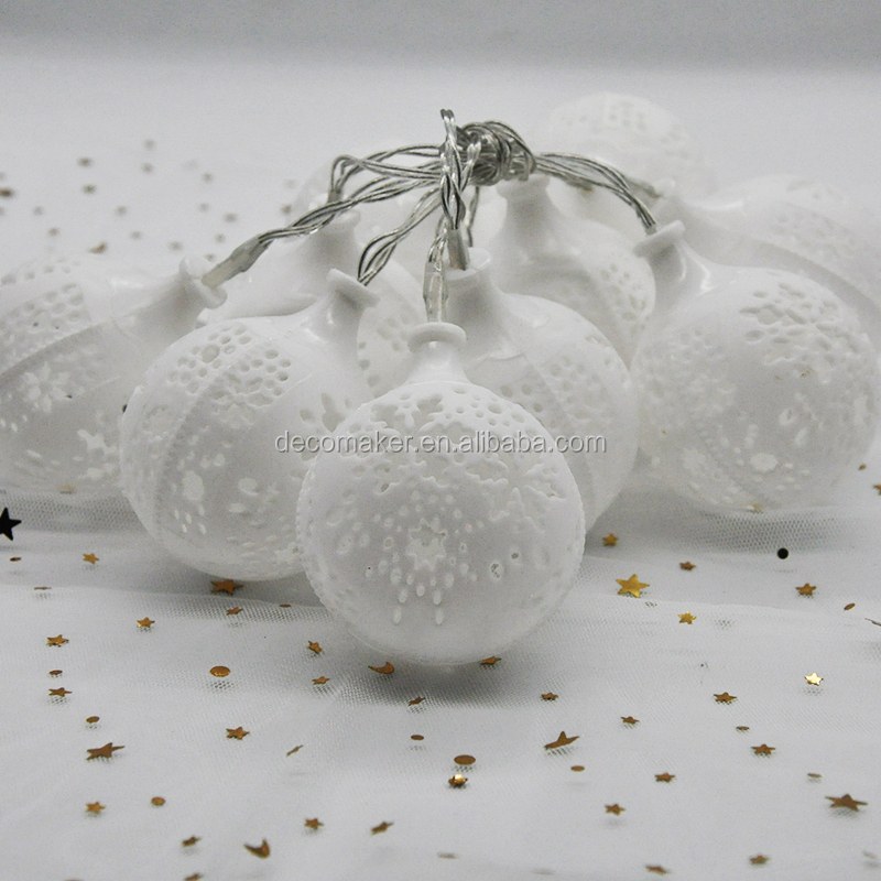 HOT christmas LED Indoor Outdoor Snowflake ball Decoration 2AA Battery String Fairy Lights for room party shop and Window