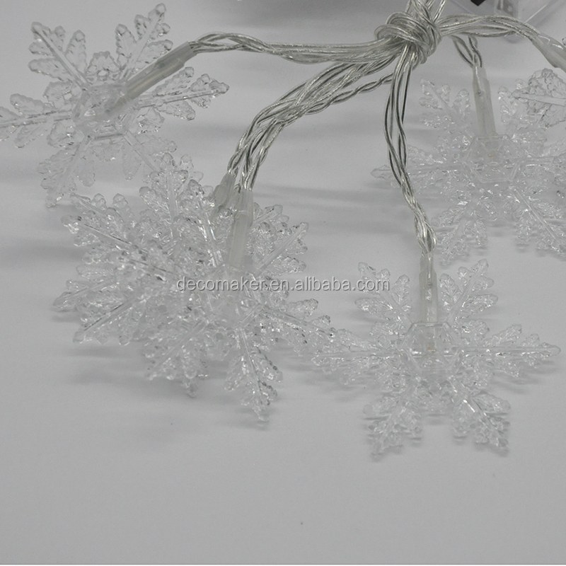 HOT christmas LED Indoor Outdoor Snowflake Decoration 2AA Battery String Fairy Lights for room party shop and Window