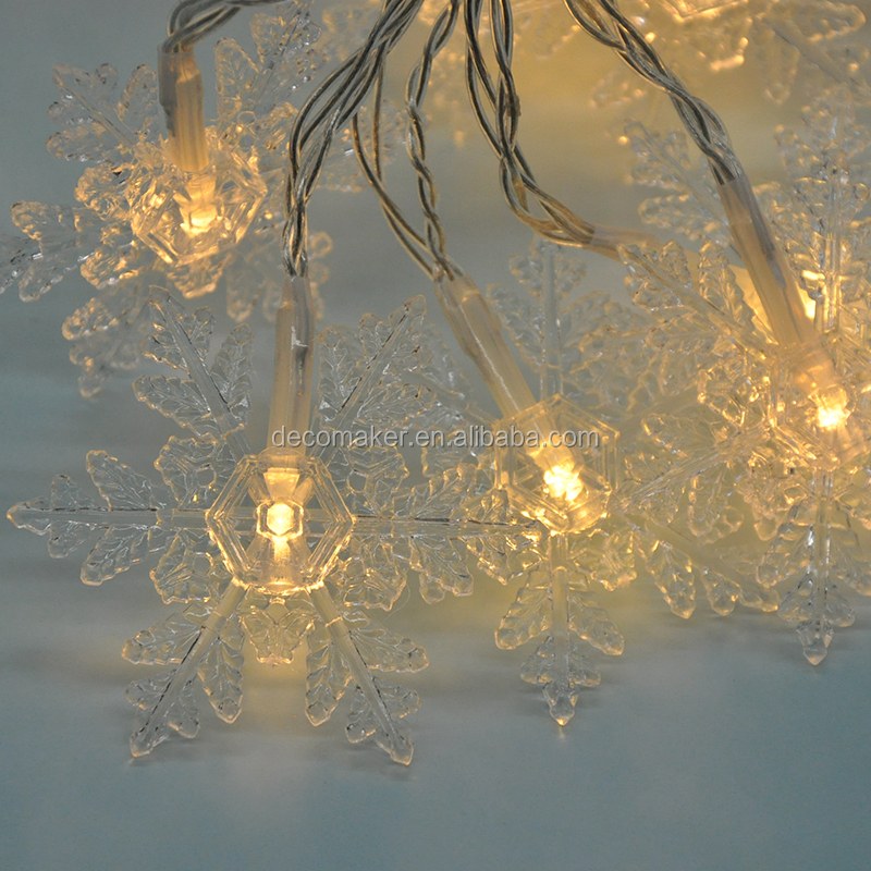 HOT christmas LED Indoor Outdoor Snowflake Decoration 2AA Battery String Fairy Lights for room party shop and Window