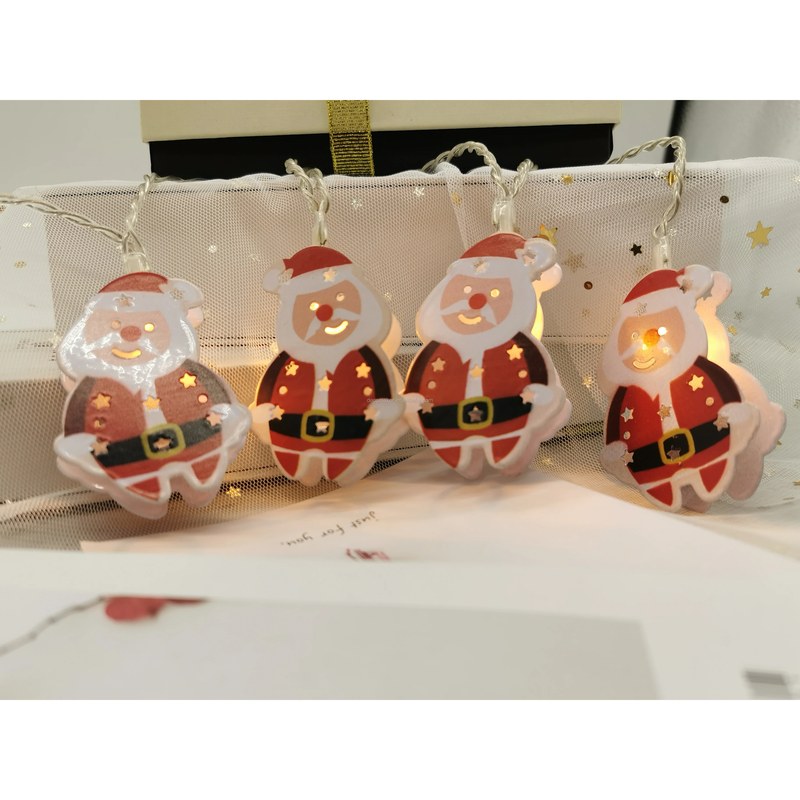 LED string light with santa