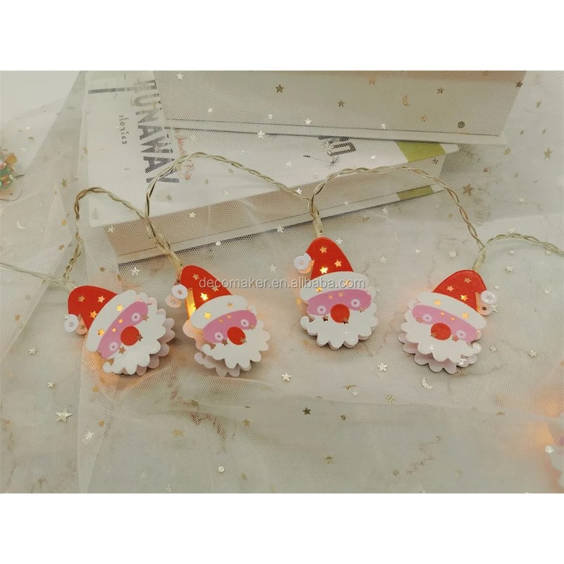 LED string light with santa