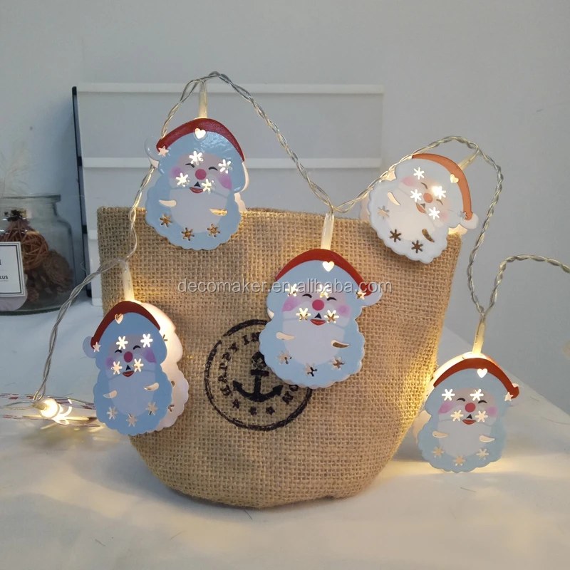 LED string light with santa