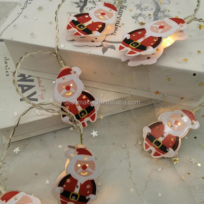 LED string light with santa