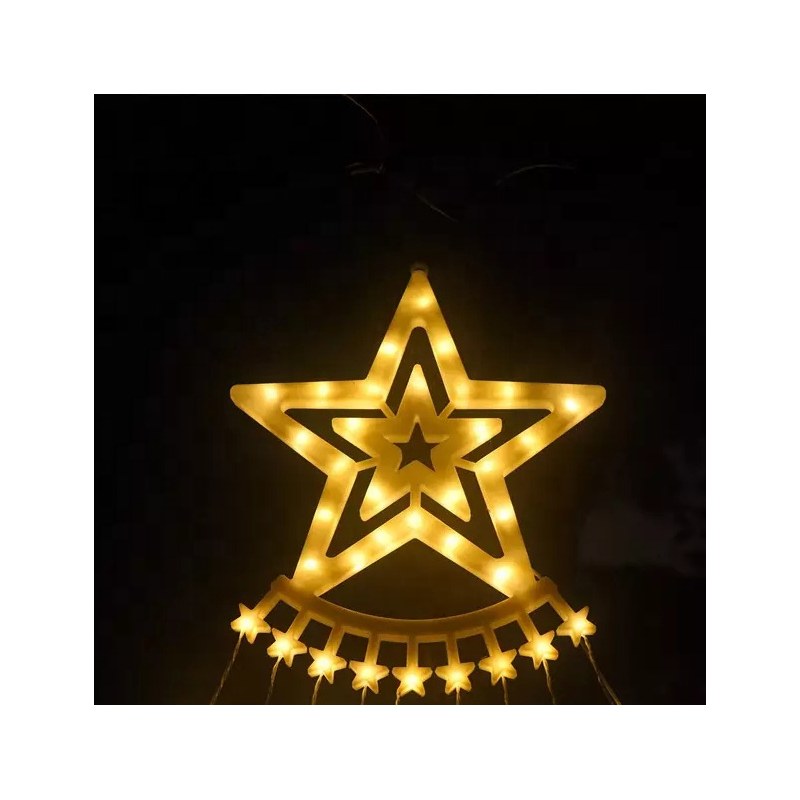 8 functions Christmas Tree curtain String Lights