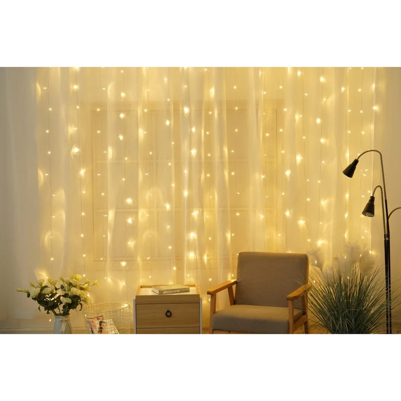 DCL-LED curtain white & blue