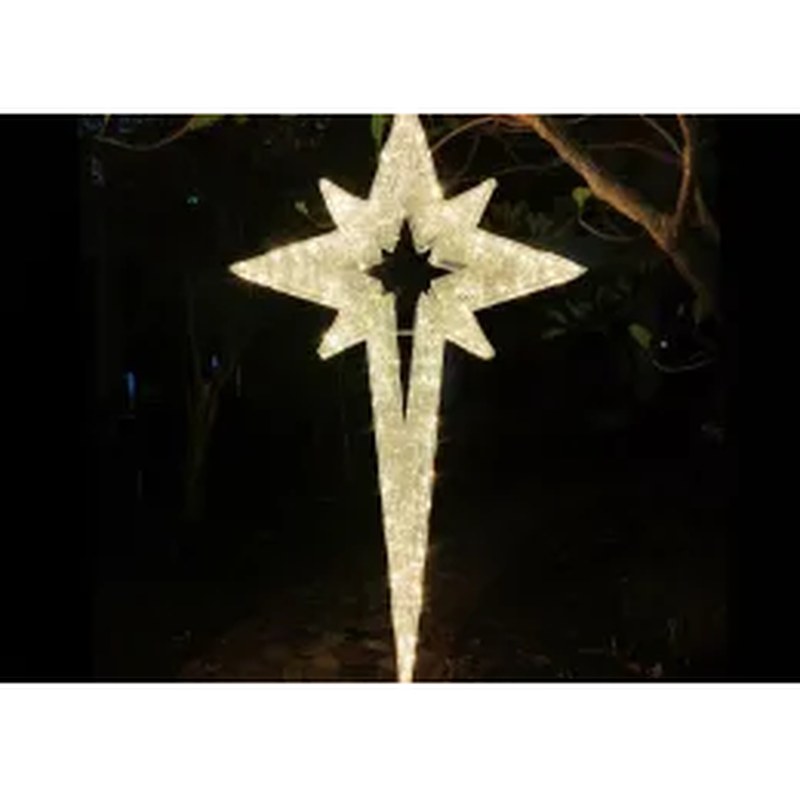 Bright Christmas White Stars for Yard Decoration