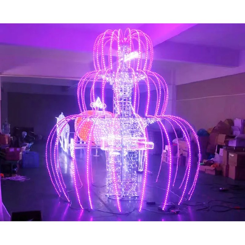 Outdoor Decorative LED Lighted Christmas Fountain