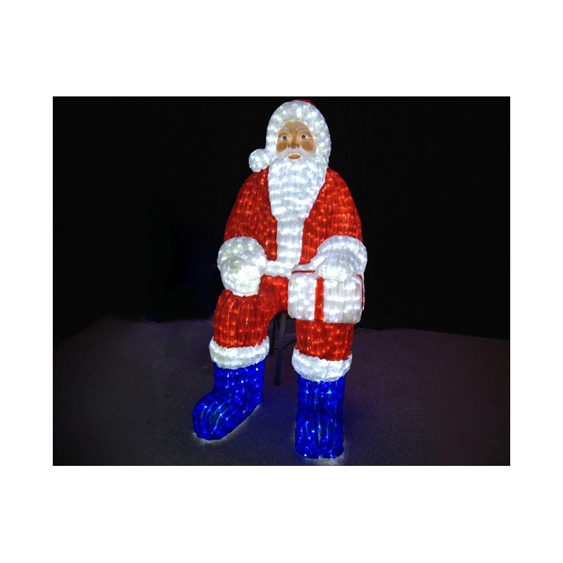 Christmas Decorative Lighted Sitting Santa Claus