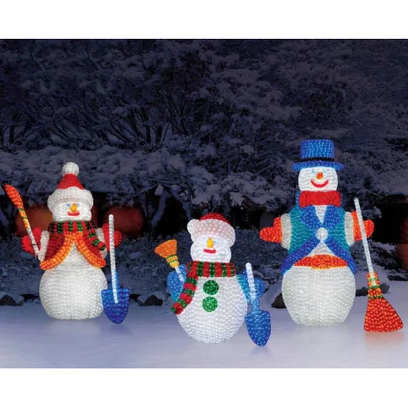Outdoor Snowman Decoration LED Acrylic Snowman