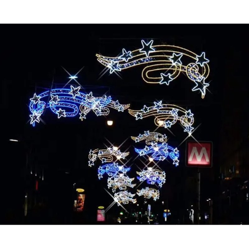 Outdoor Street LED Christmas Star Decorations