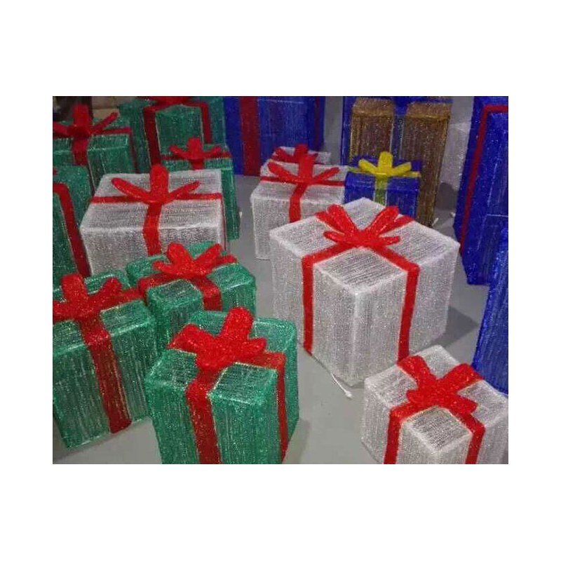 Christmas Gift Box Decoration with LED Lights