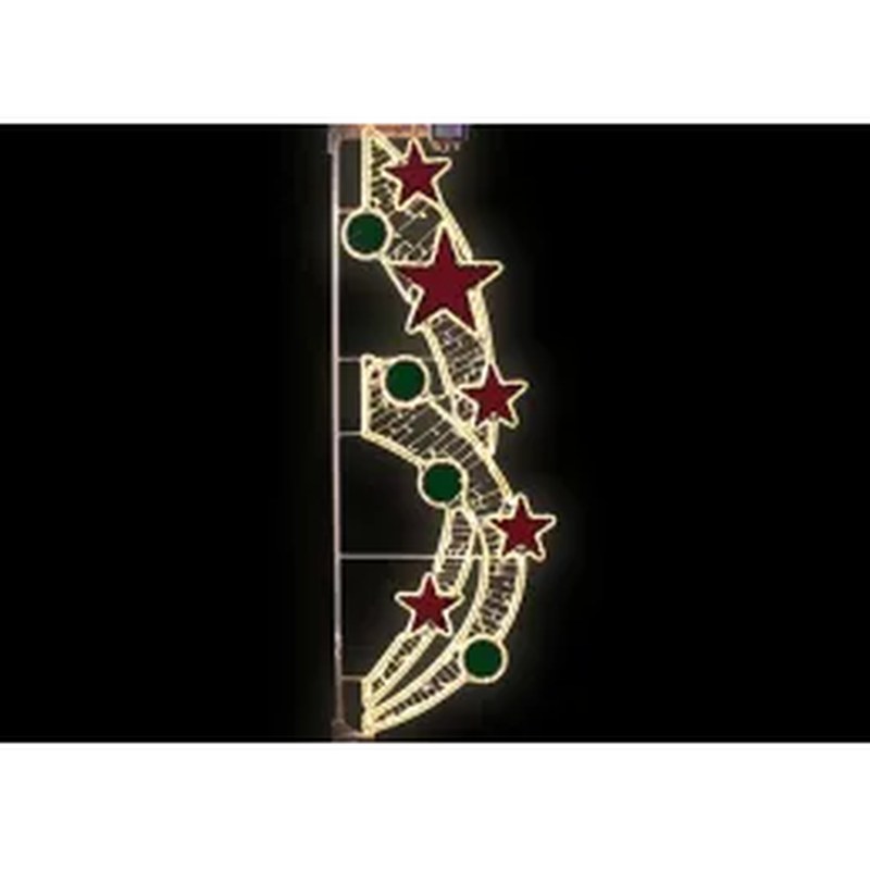 White and Green Flags Festive Light Decoration