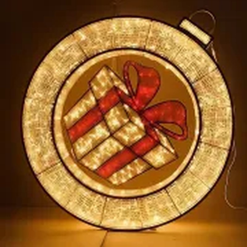 Indoor and Outdoor Decorative Christmas Light Ring