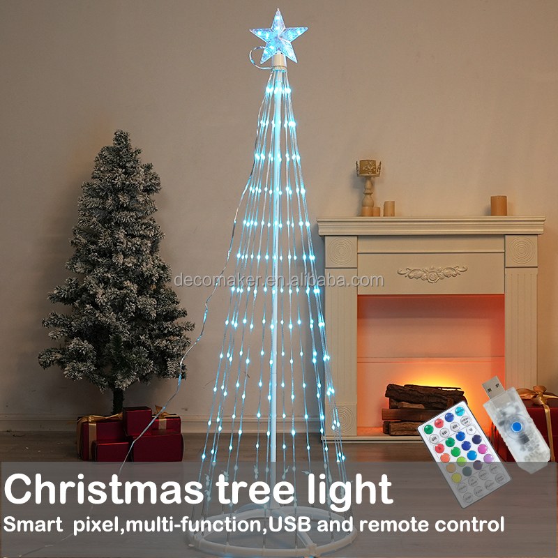 Cone pixel tree light with Remote control- USB,1.2m/1.5m/1.8m height
