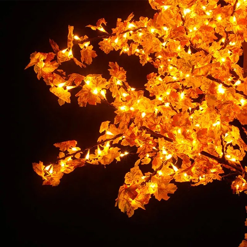 Holiday Decorative Warm White LED Maple Trees