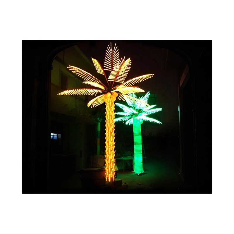 Custom Made Outdoor LED Lighted Palm Trees
