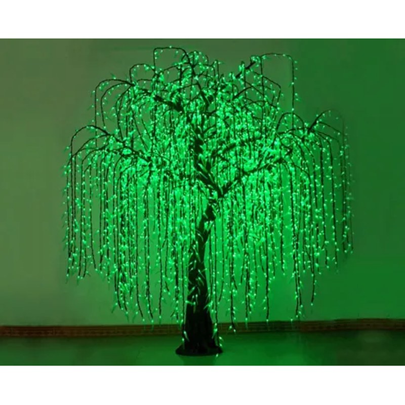 Garden Decorative Green Weeping Willow Light Tree