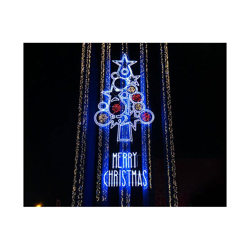 Christmas Tree Motif Light for Wall Decoration