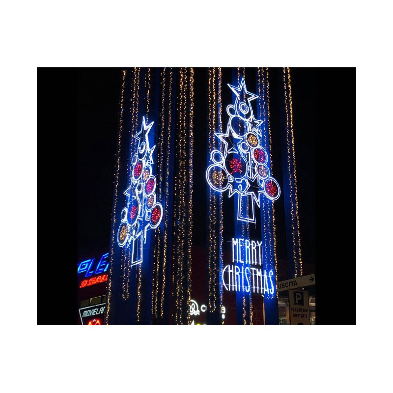 Christmas Tree Motif Light for Wall Decoration