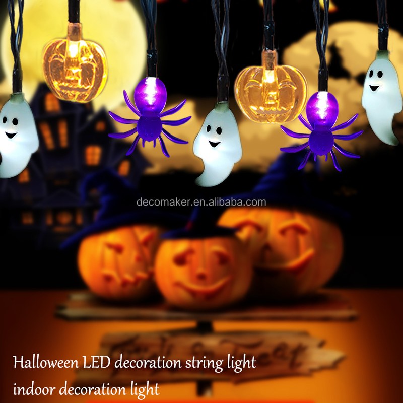 Halloween series LED string light with decos