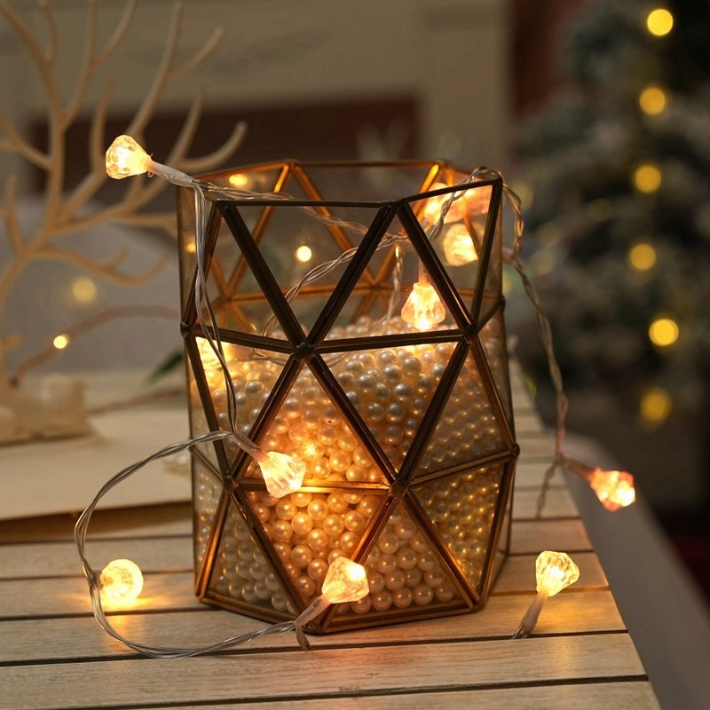 Christmas string lights-plastic Diamonds