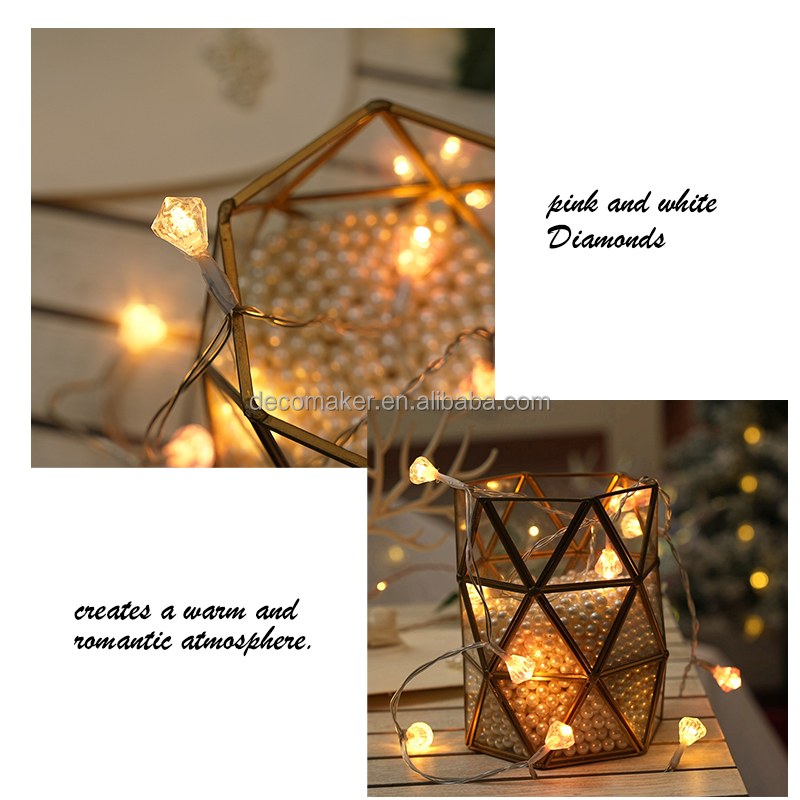 Christmas string lights-plastic Diamonds