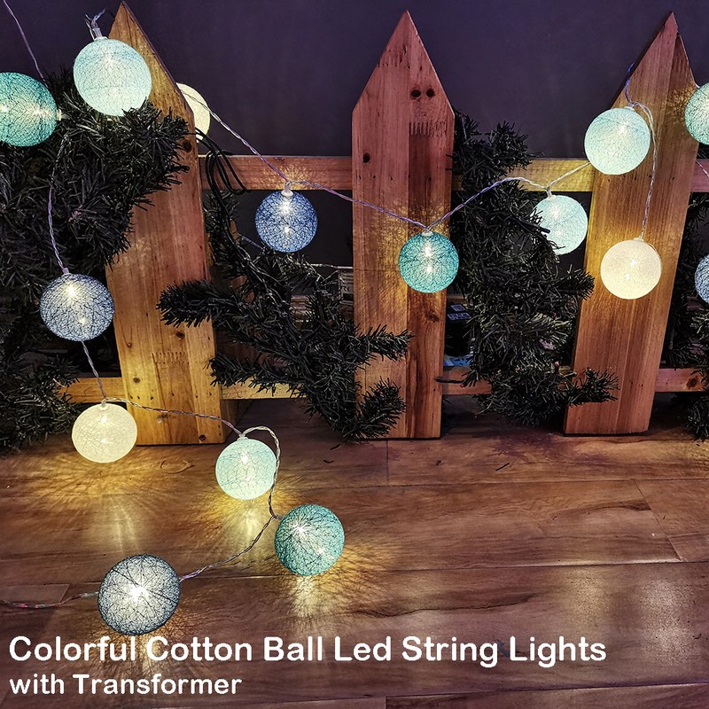 22031029 Christmas string lights-Cotton ball