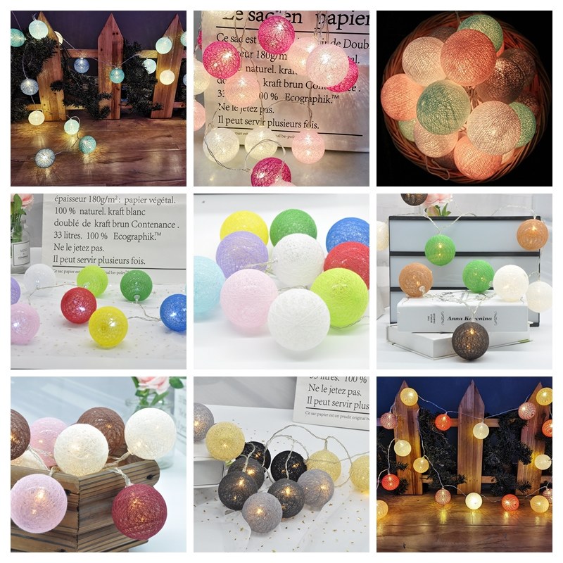 22031029 Christmas string lights-Cotton ball