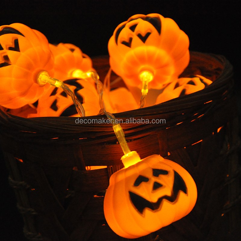 Battery Pumpkin Shaped LED String Lights for Halloween Holiday