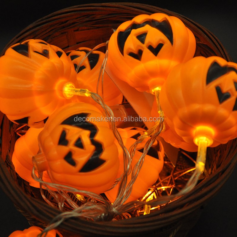Battery Pumpkin Shaped LED String Lights for Halloween Holiday