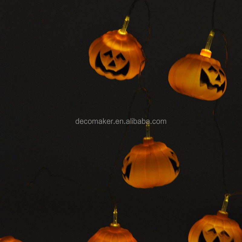 Battery Pumpkin Shaped LED String Lights for Halloween Holiday