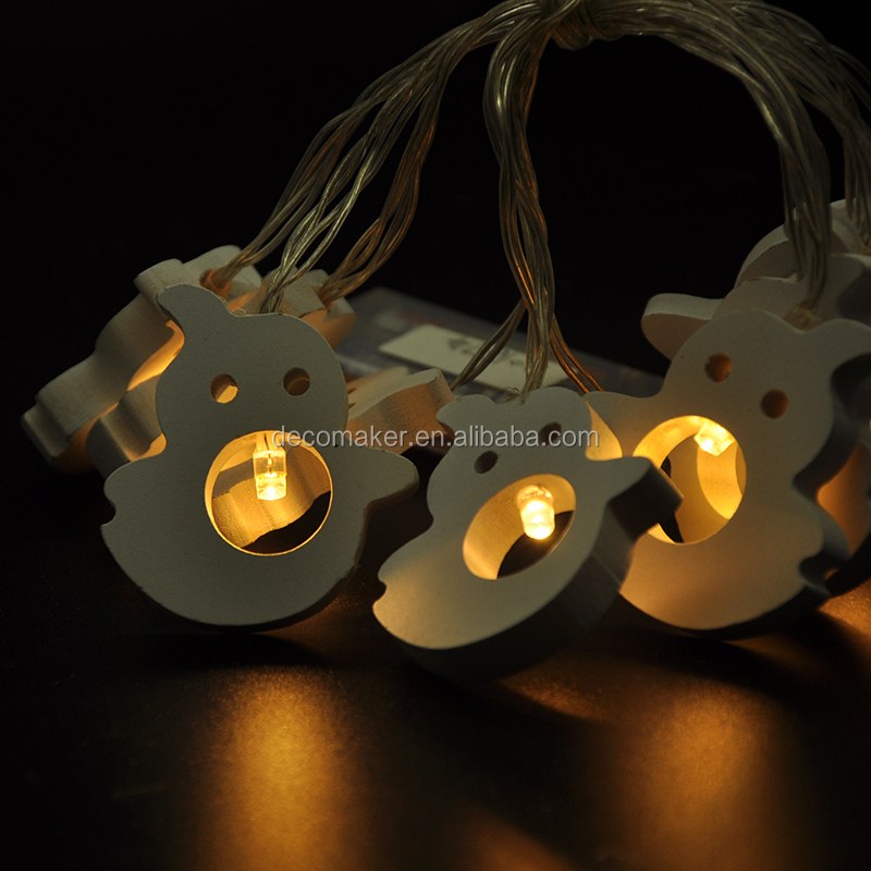 Battery Ghost Shaped LED String Lights for Halloween Holiday room decoration