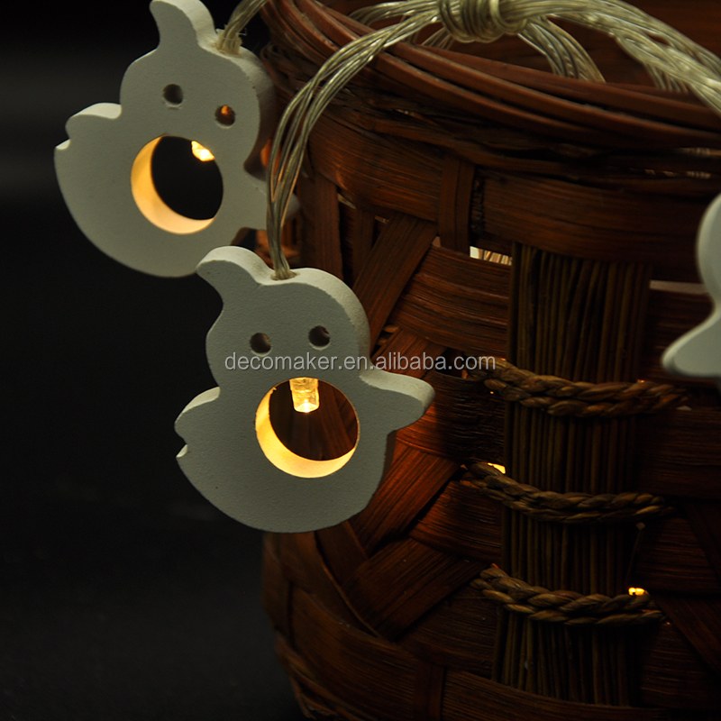 Battery Ghost Shaped LED String Lights for Halloween Holiday room decoration