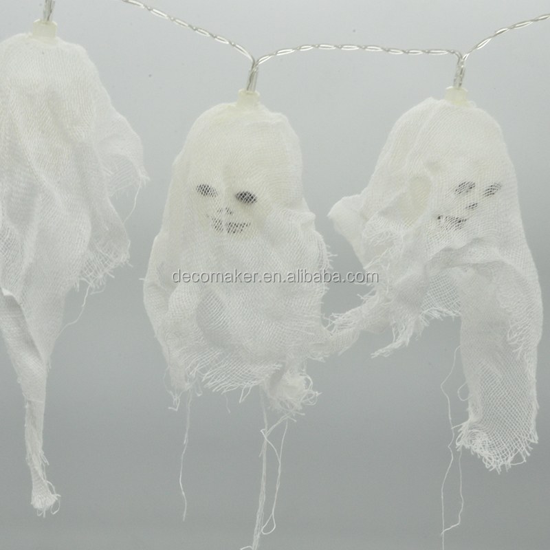 Battery Skull Shaped white LED String Light for Halloween Holiday room decoration
