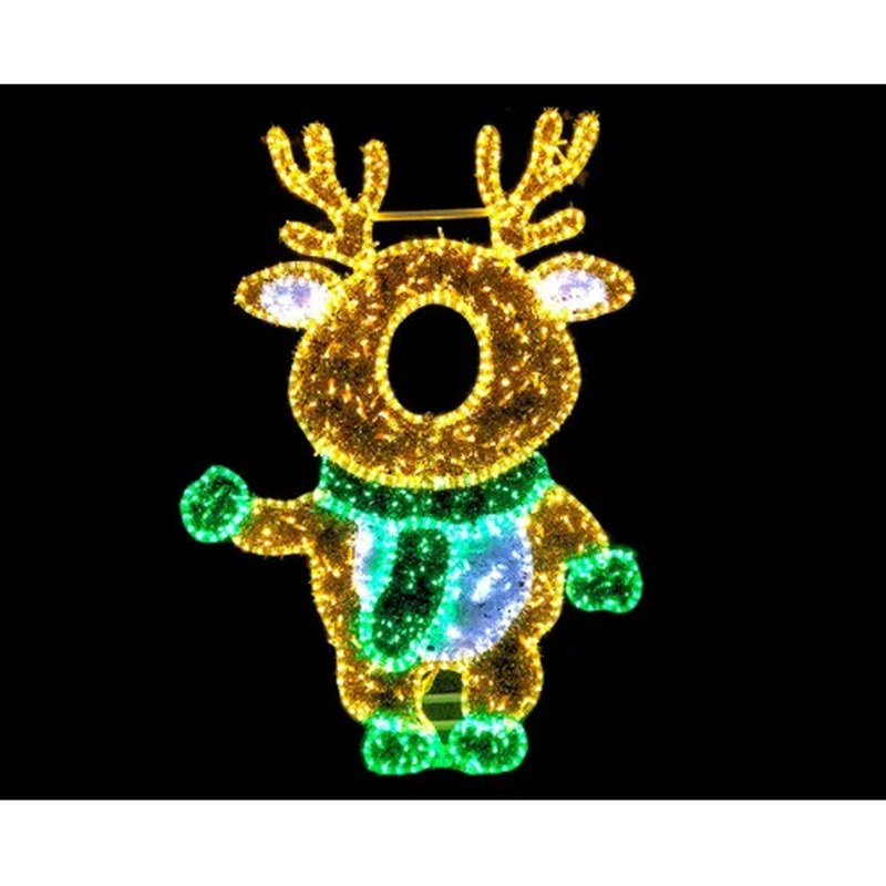 Christmas Photo Booth Lighted Reindeer Family