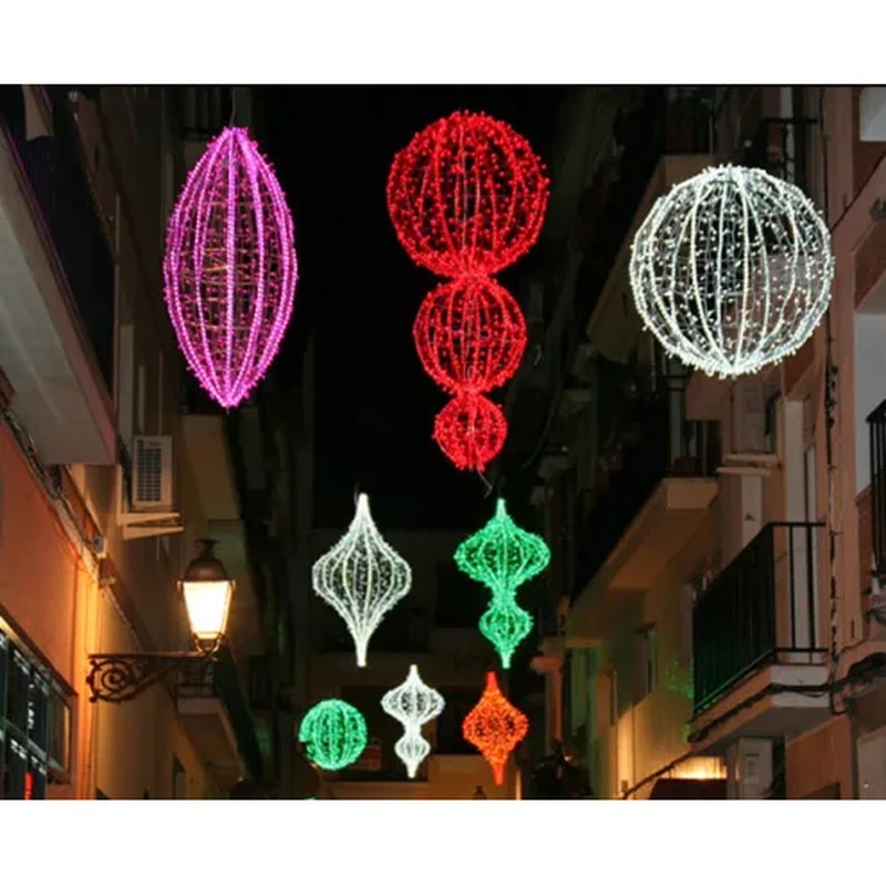Outdoor Lighted Christmas Hanging Ornaments