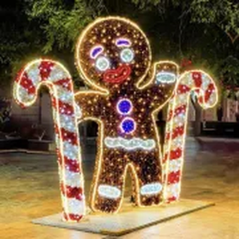 Outdoor LED Lighted Christmas Gingerman