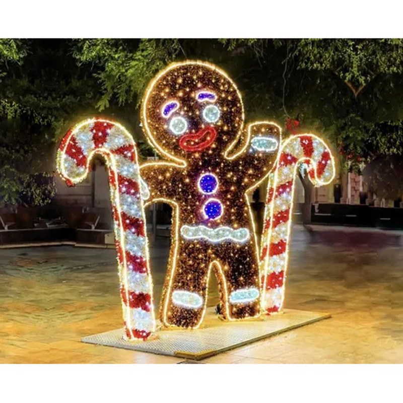 Outdoor LED Lighted Christmas Gingerman
